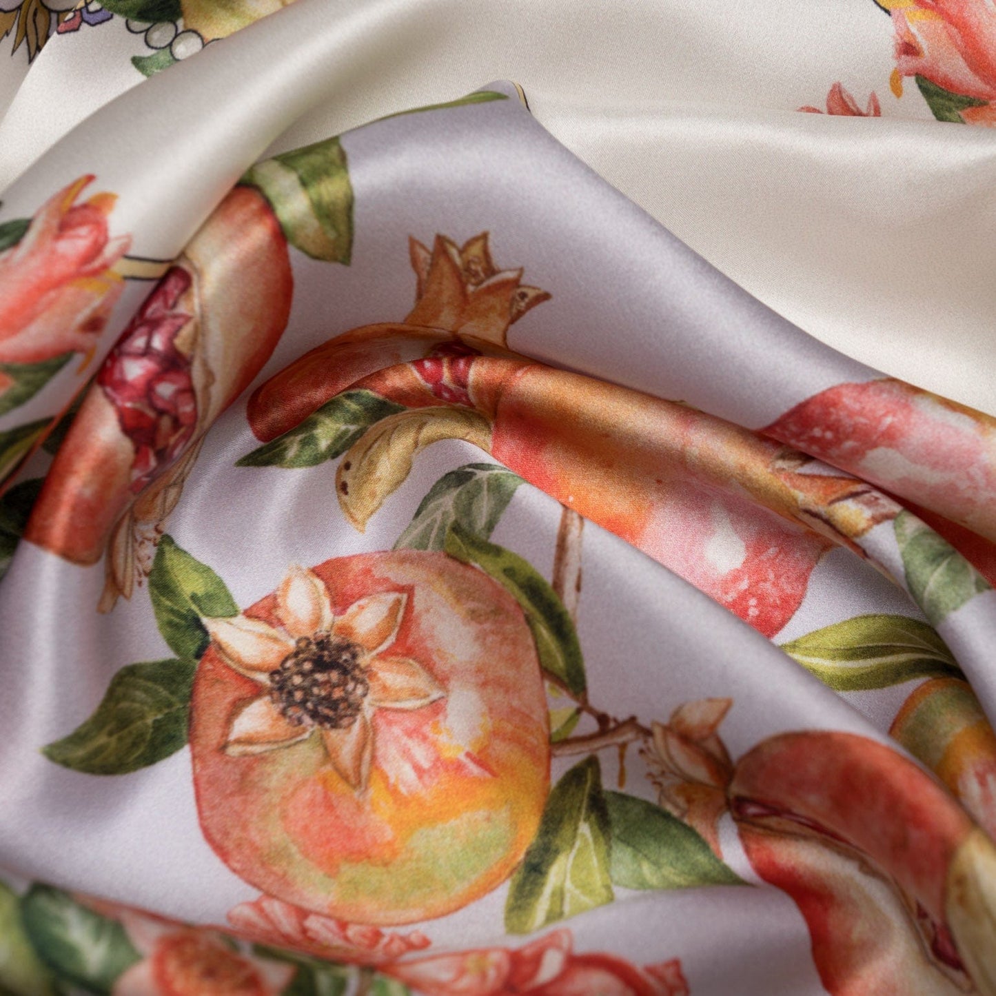 Melograno - Silk Foulard - Lavender - Solstik