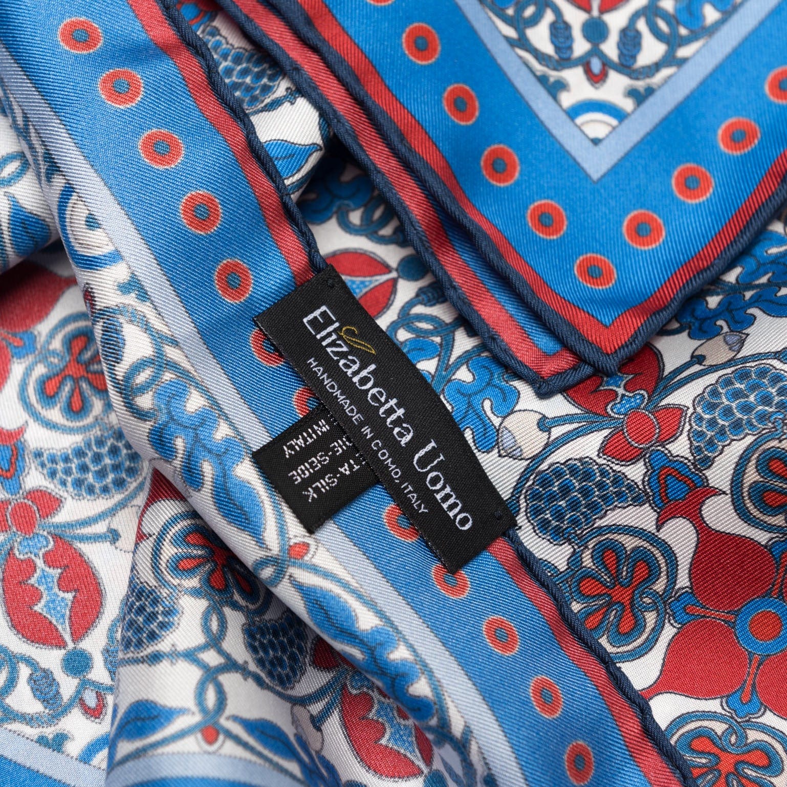 Barbaresco - Silk Neckerchief - Blue and Red - Solstik