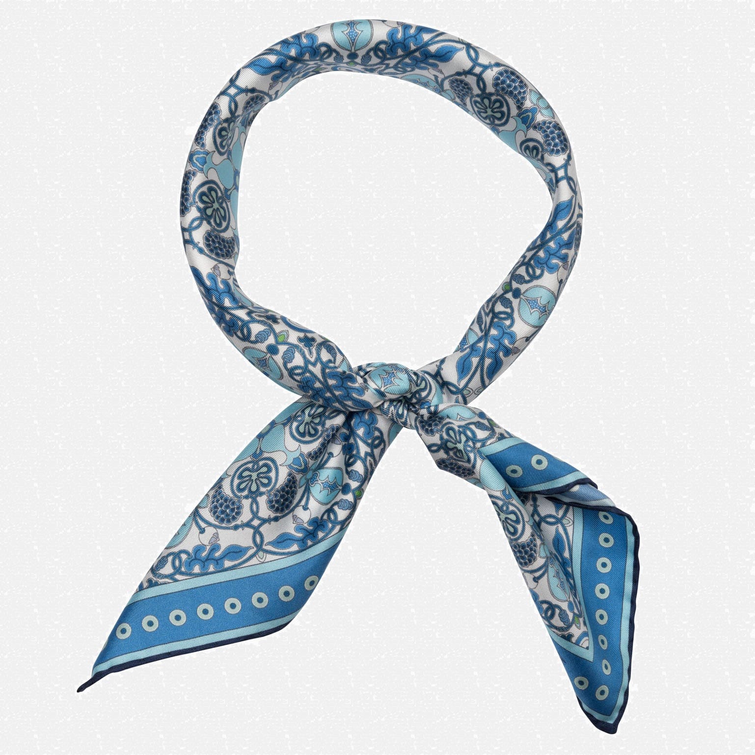Barbaresco - Silk Neckerchief - Blue - Solstik