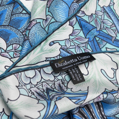 St. James - Silk Neckerchief - Blue and Mint - Solstik