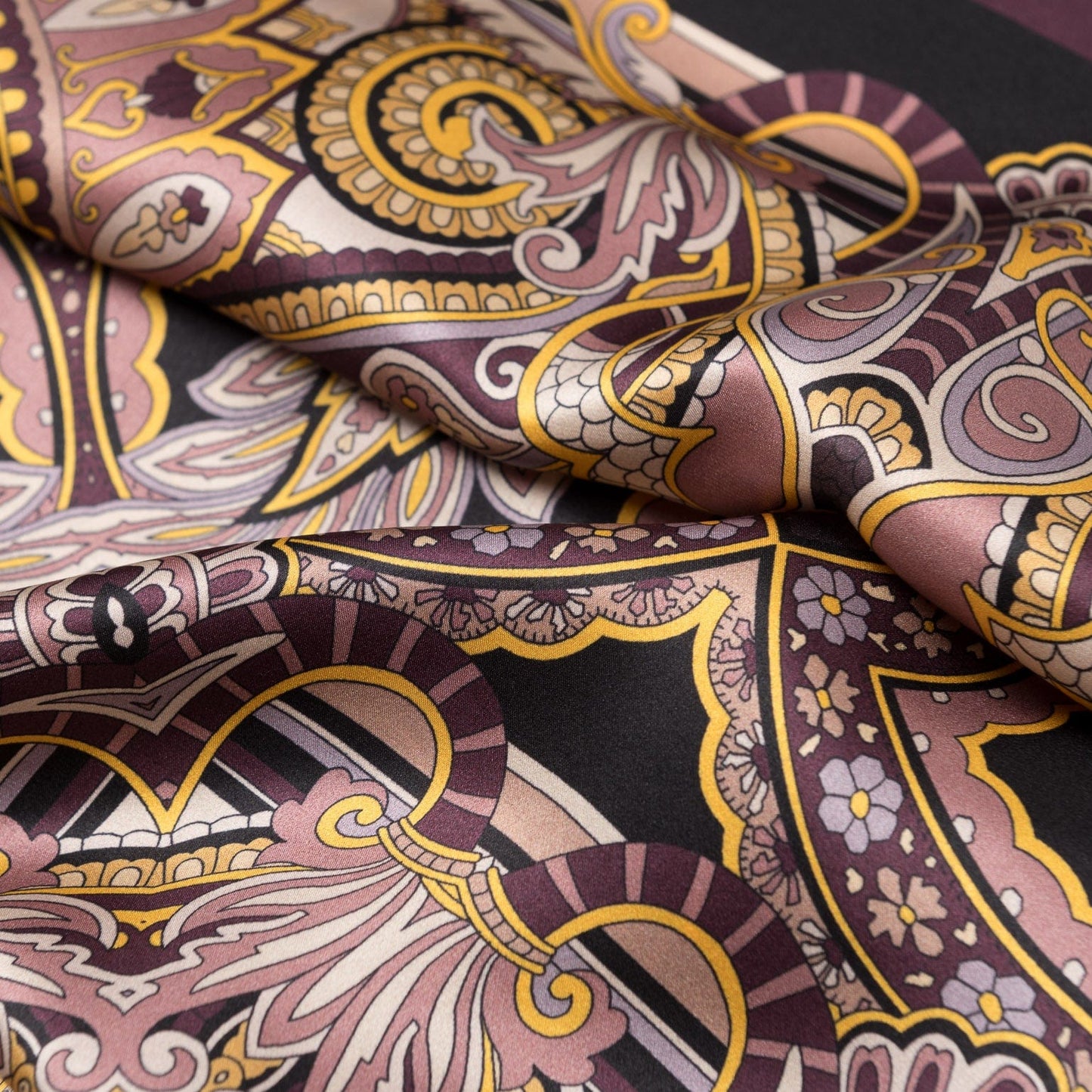 Malta - Silk Foulard - Plum - Solstik