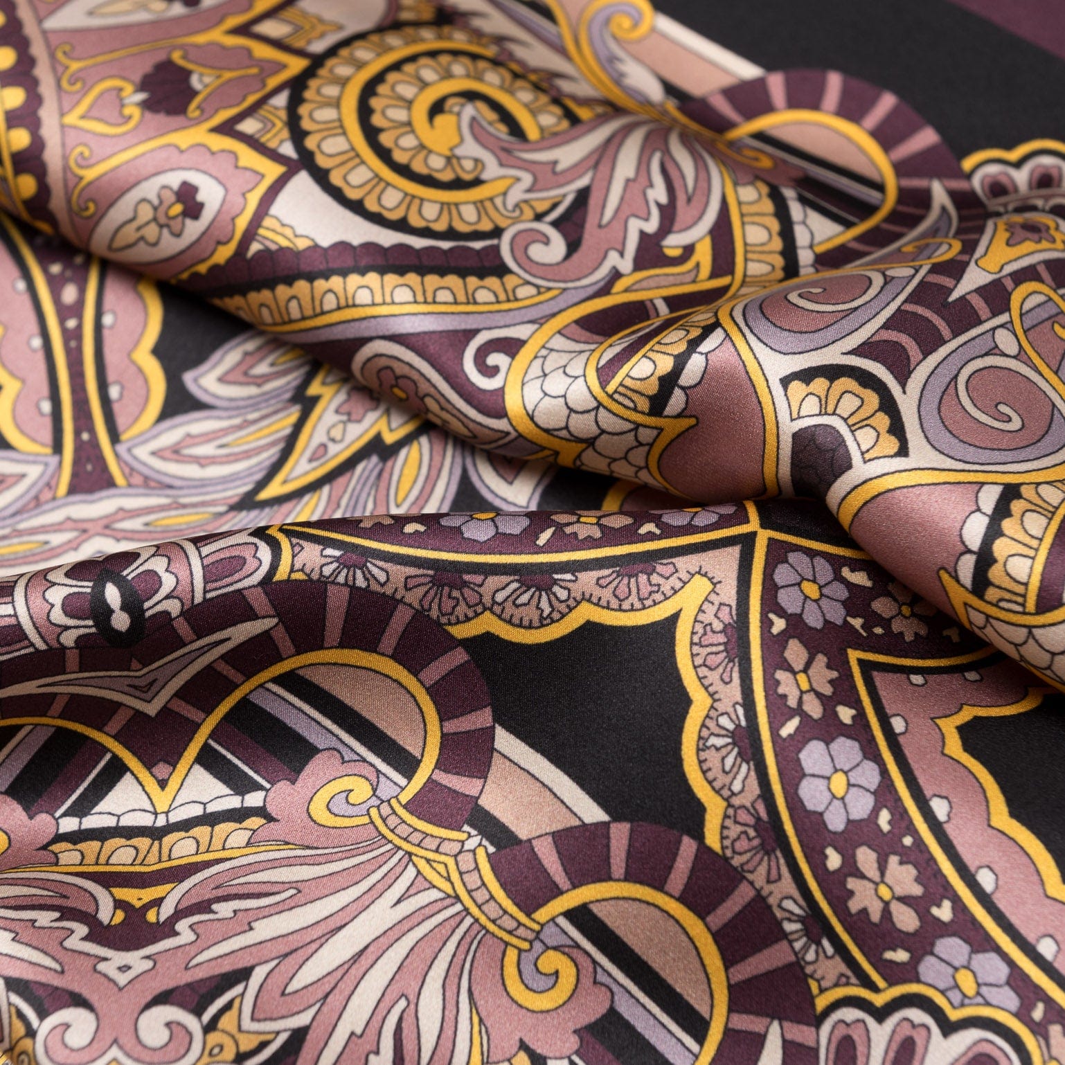 Malta - Silk Foulard - Plum - Solstik