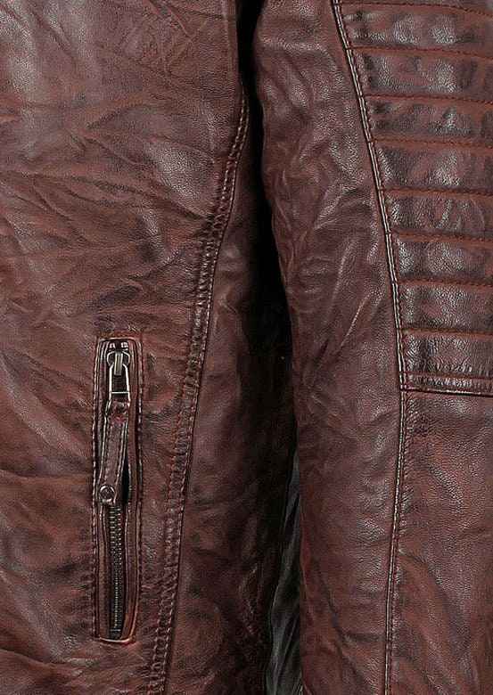 Handmade Men's Salavat Wrinkled Brown Leather Jacket