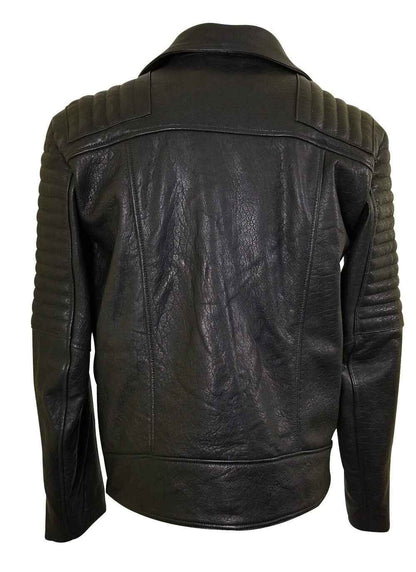 Handmade Bubble Textured Biker Style Leather Jacket