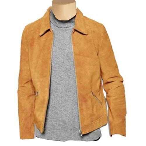Handmade Collared Suede Leather Jacket