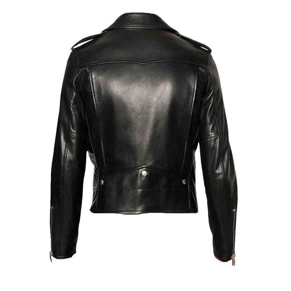 Handmade Classic Biker Style Jacket With Epauletts