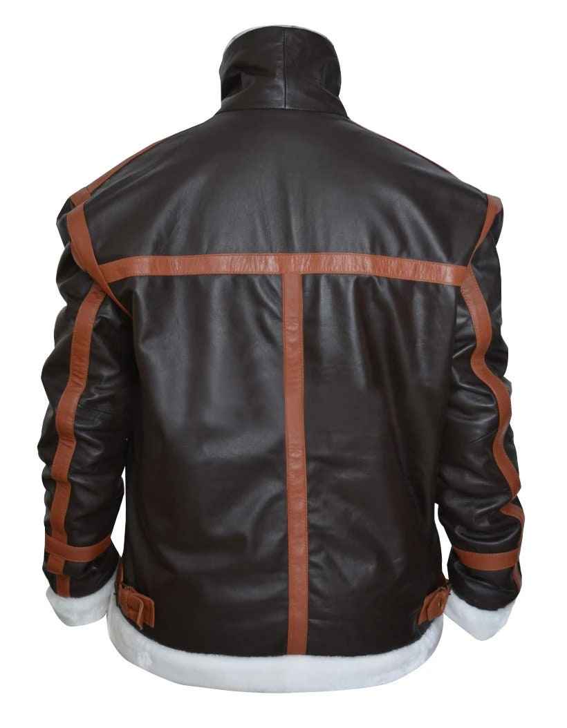 Handmade  Leon Kennedy's Resident Evils Fur Jacket Costume Cosplay Handmade