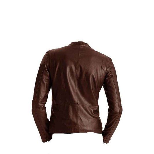 Handmade Tan Brown Stylish Leather Jacket