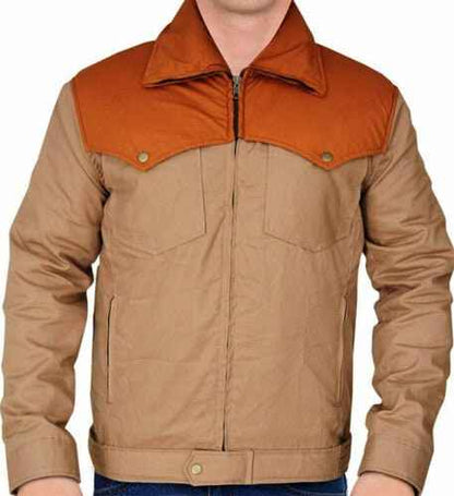 Handmade  Yellowstone Kevin Costner John Dutton Brown Cotton Jacket
