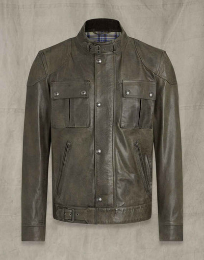 Handmade Gangster Leather Jacket
