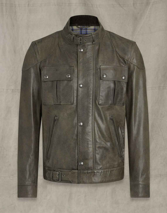 Handmade Gangster Leather Jacket