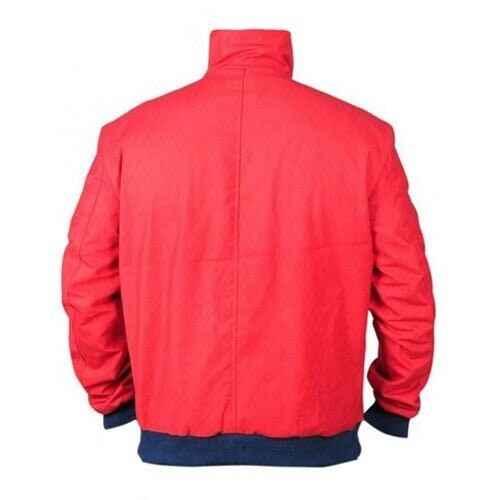 Handmade California Baywatch Lifeguard Beach Style Red Bomber Cotton Jacket Cosplay