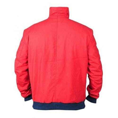 Handmade California Baywatch Lifeguard Beach Style Red Bomber Cotton Jacket Cosplay