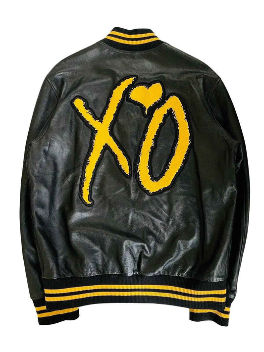Handmade Weeknd XO Varsity Jacket Black and Yellow Handmade Cosplay