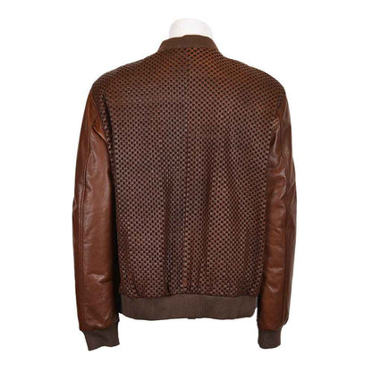 Ox and Bulls Mesh leather Dark Brown Jacket