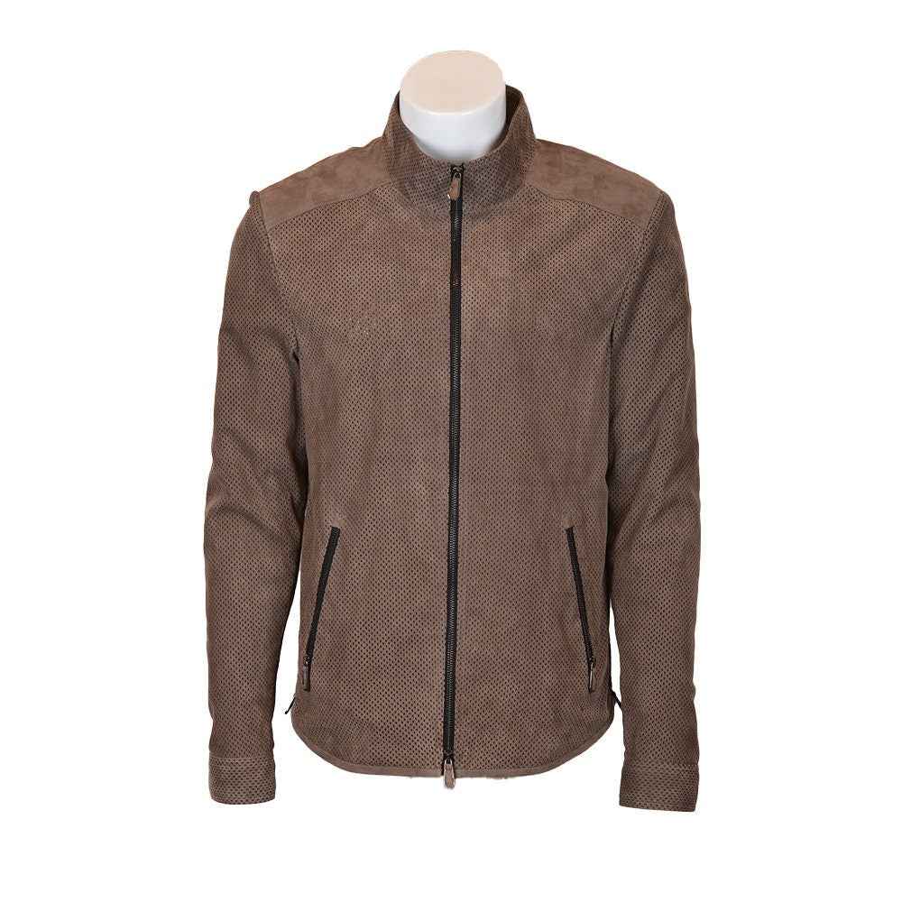 Ox and Bulls Mesh Light Brown Suede Jacket
