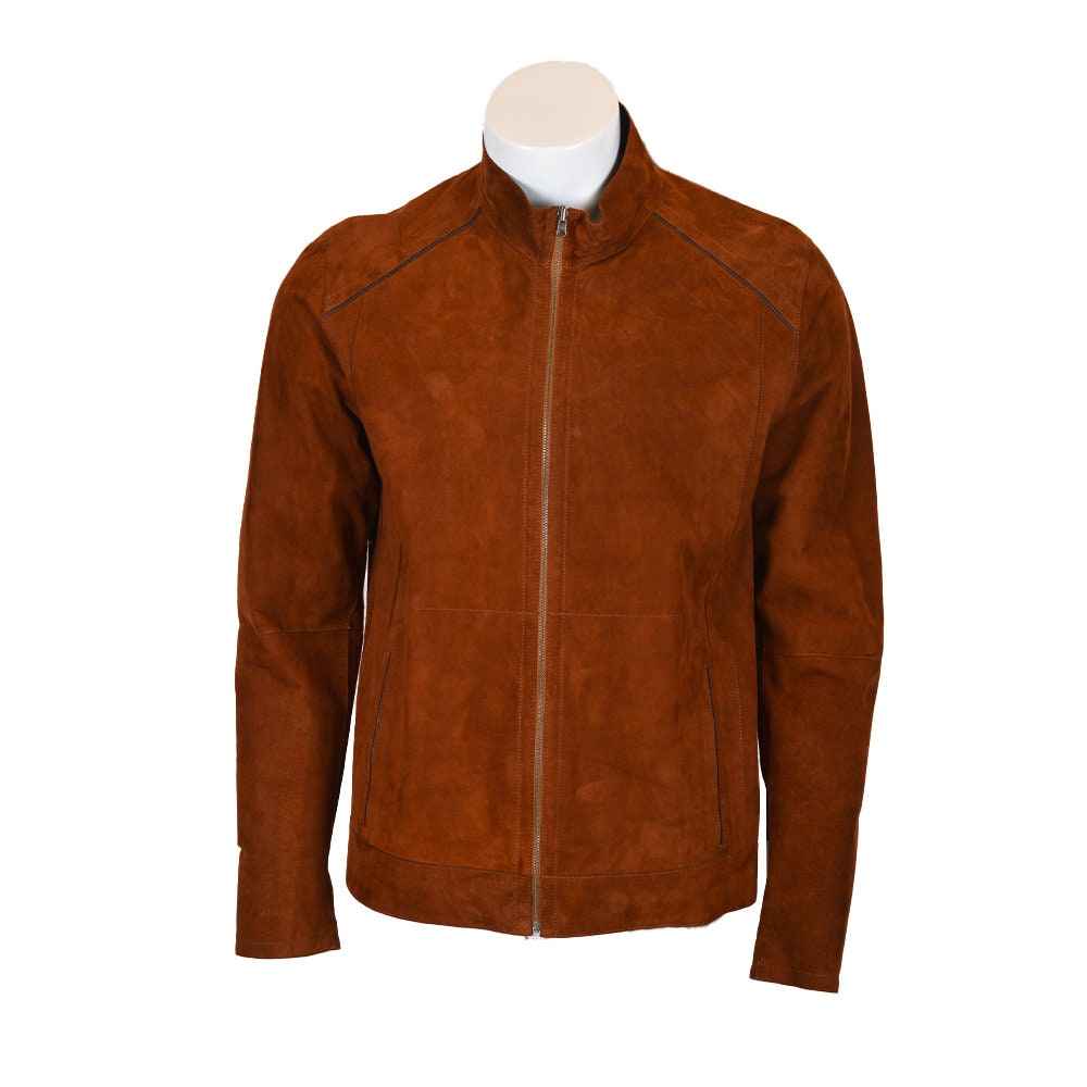 Ox and Bulls Handmade Walnut Brown Suede Jacket