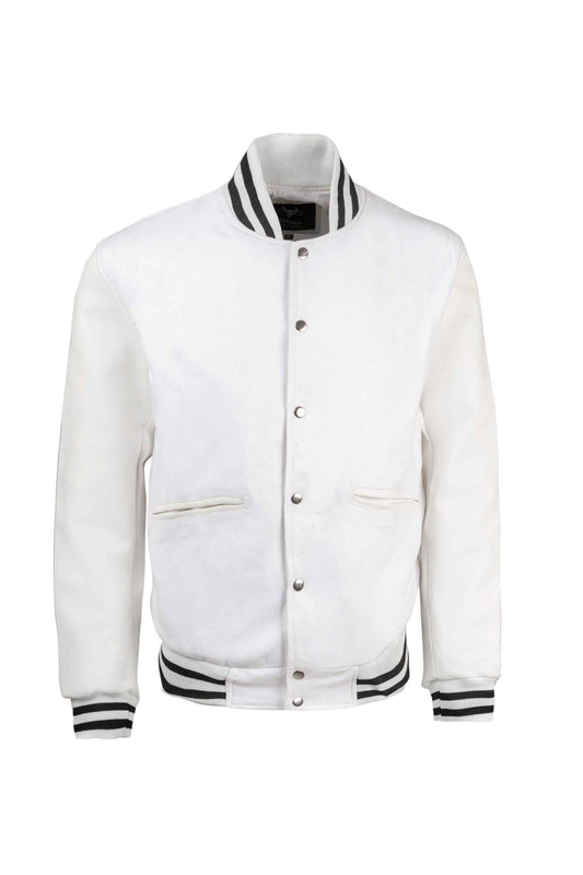 Weeknd  Varsity Jacket White and Black Varsity  Handmade Cosplay Customizable