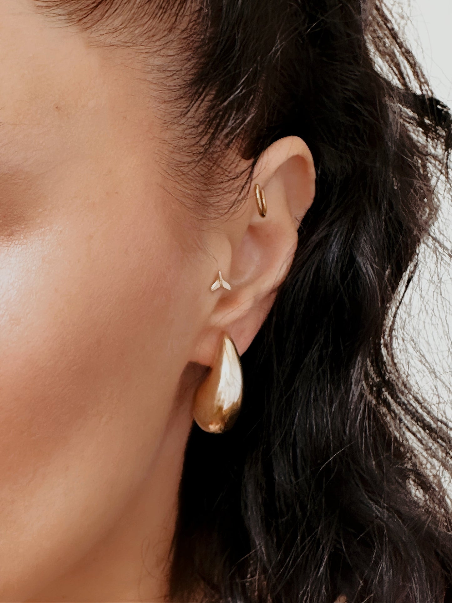 14K Solid Gold Drop  Teardrop Earrings - Solstik