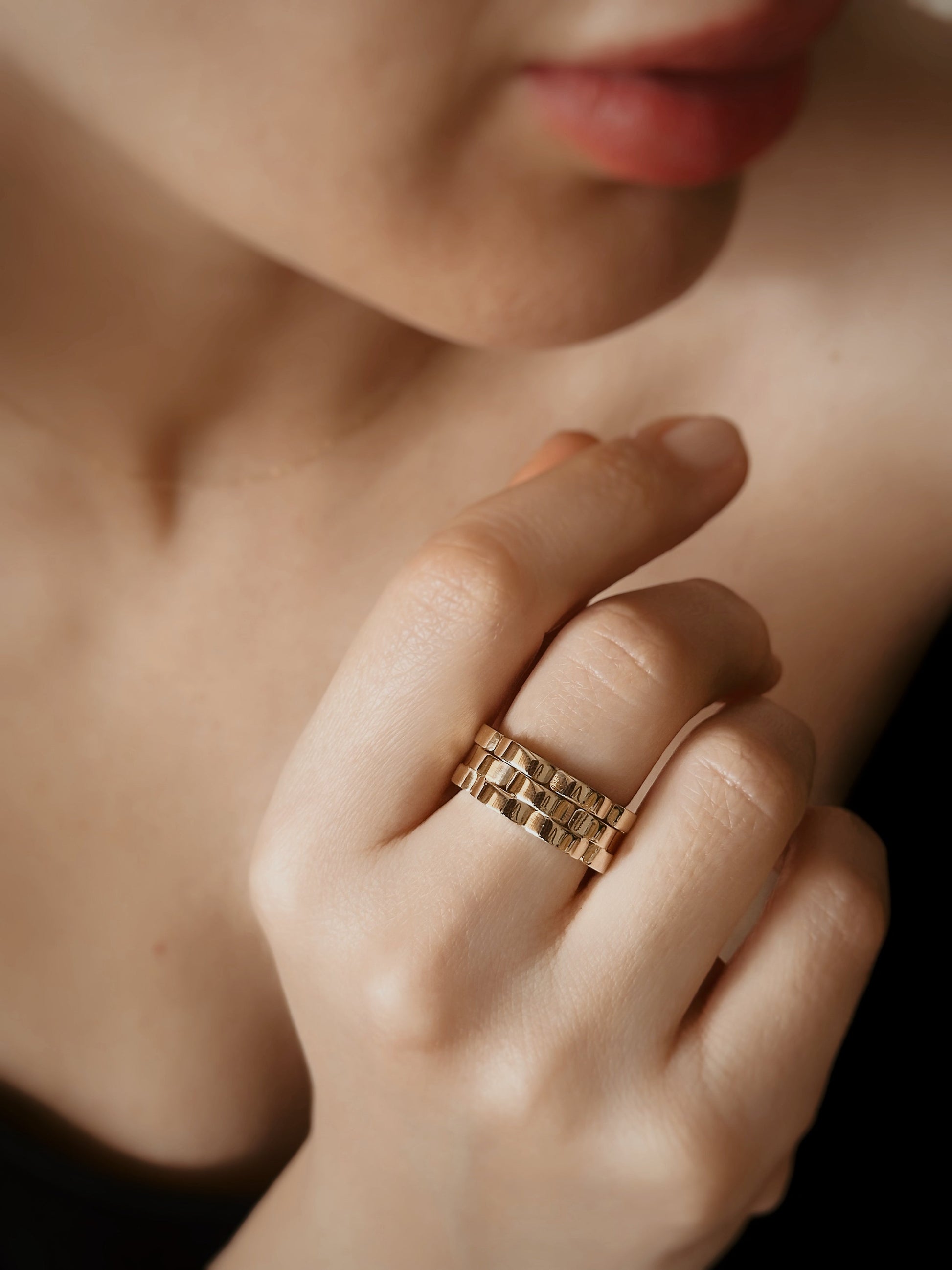 14K Gold Watch Band Chain Ring - Solstik