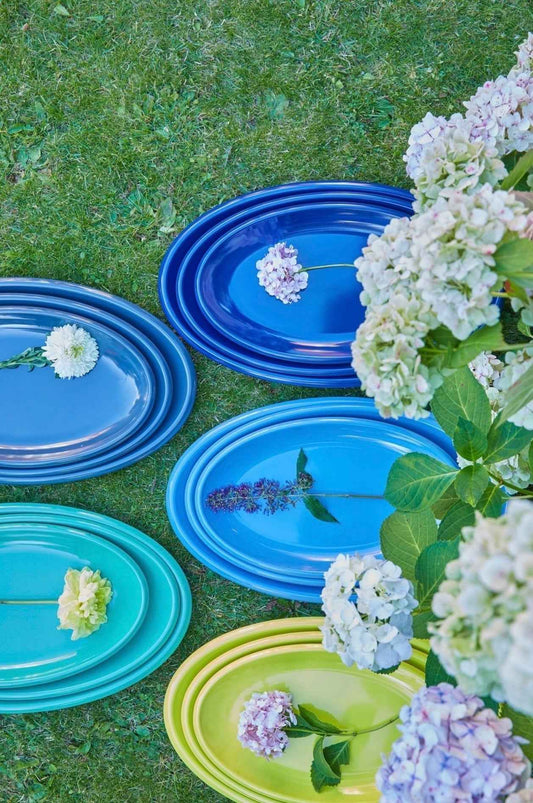 Medium Melamine Serving Dish - Dusty Blue