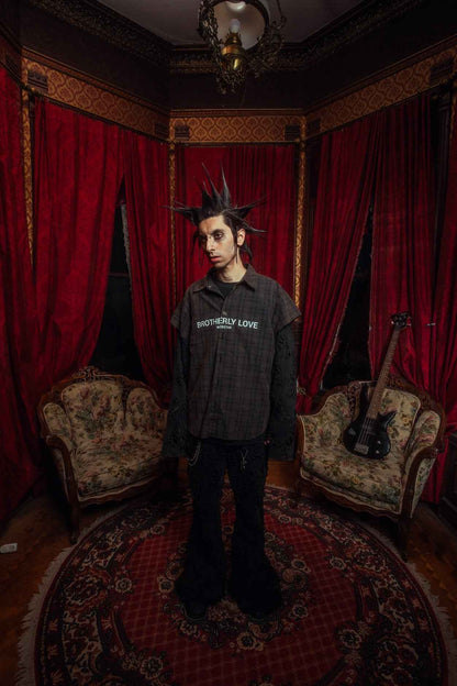 BL OVERLAPPING CROWLEY SHIRT WITH BURNEDWEB GARMENT SLEEVES