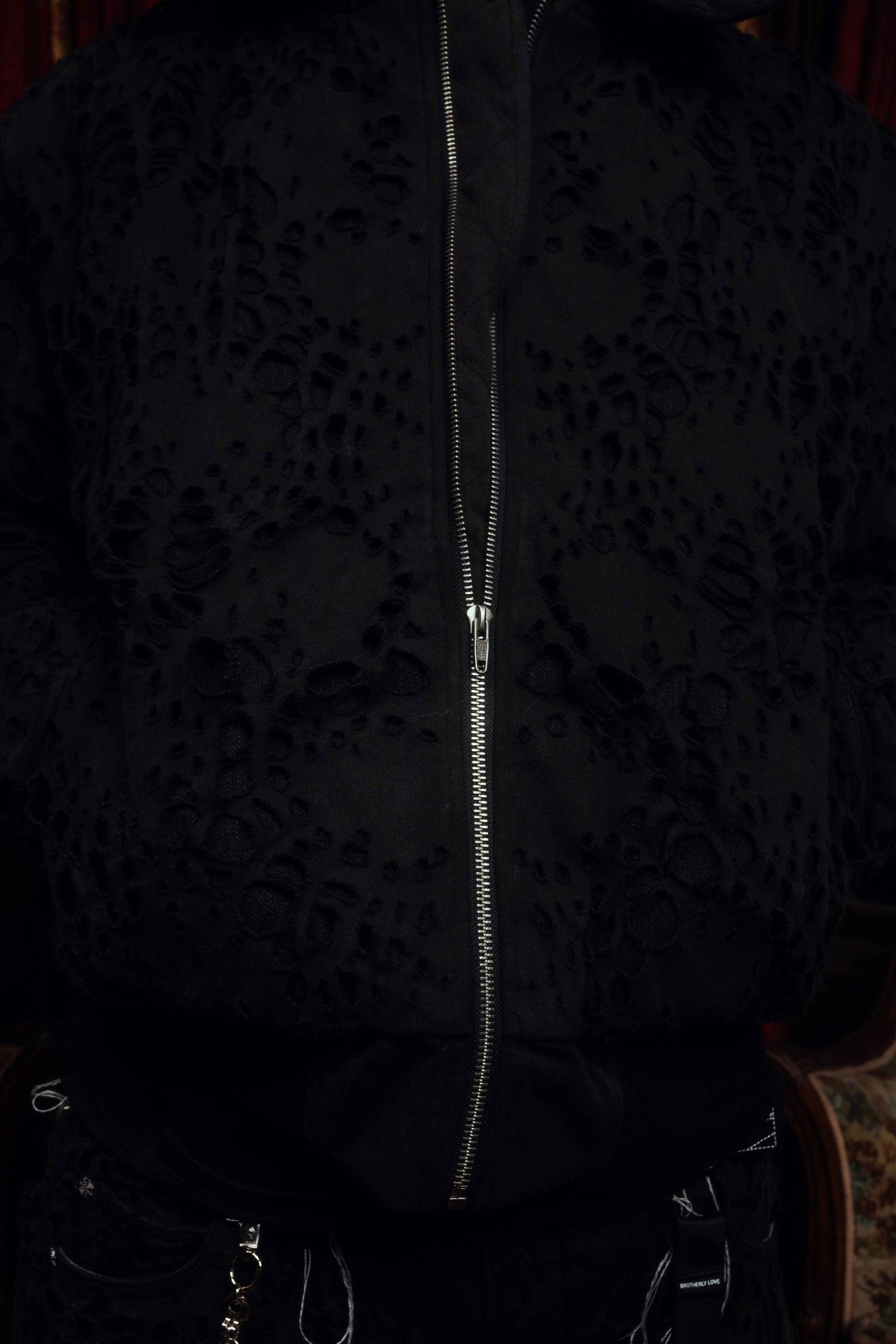 BL BURNEDWEB DENIM BOMBER JACKET