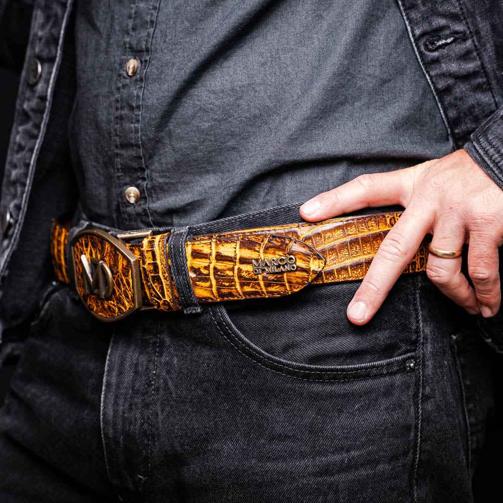 Iowa Belt Mustard / Brown