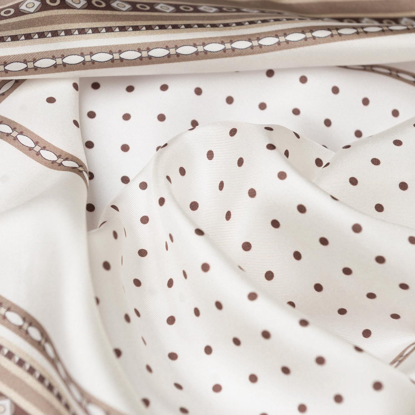 Pois - Silk Pocket Square - Sand - Solstik