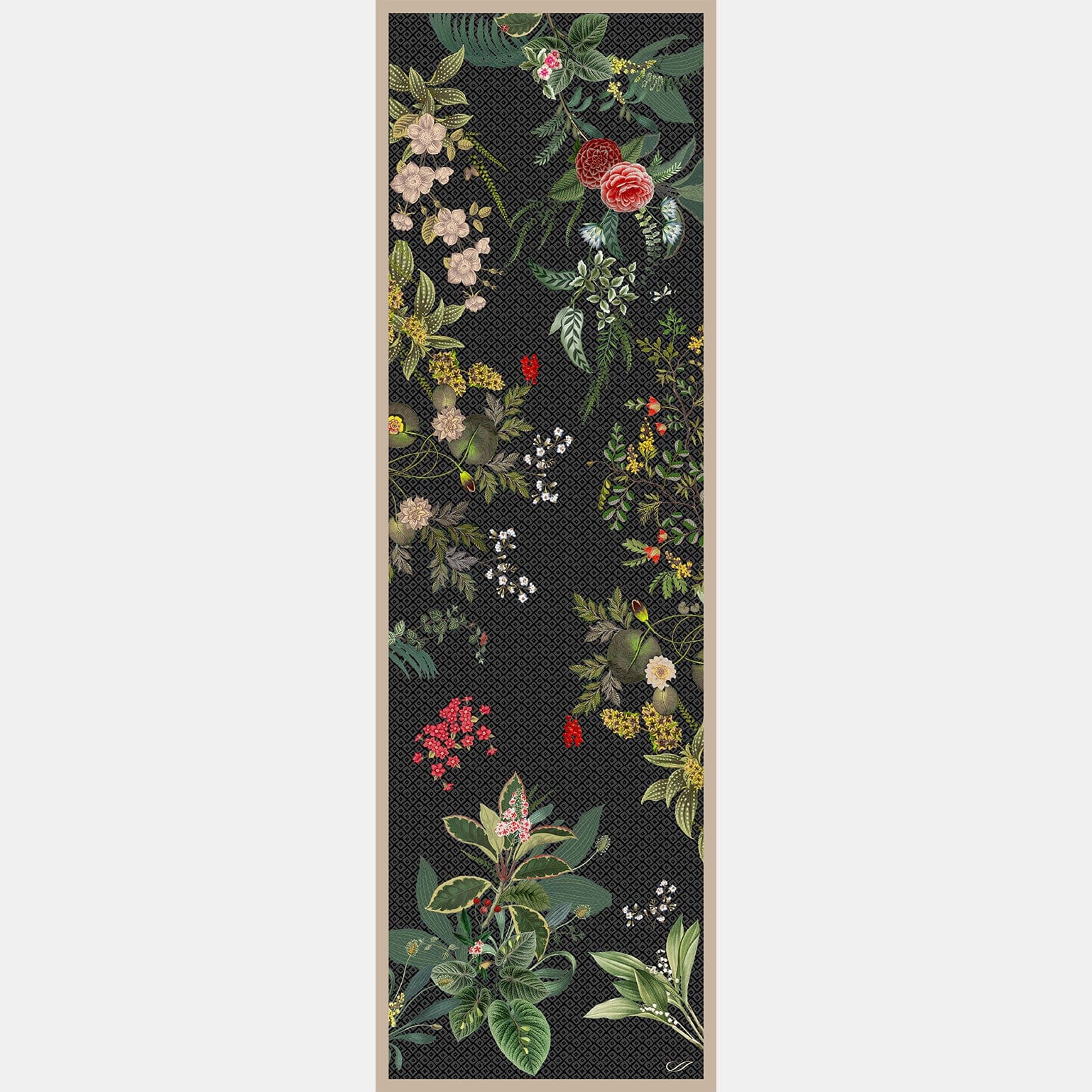 Sara - Long Silk Scarf - Black - Solstik