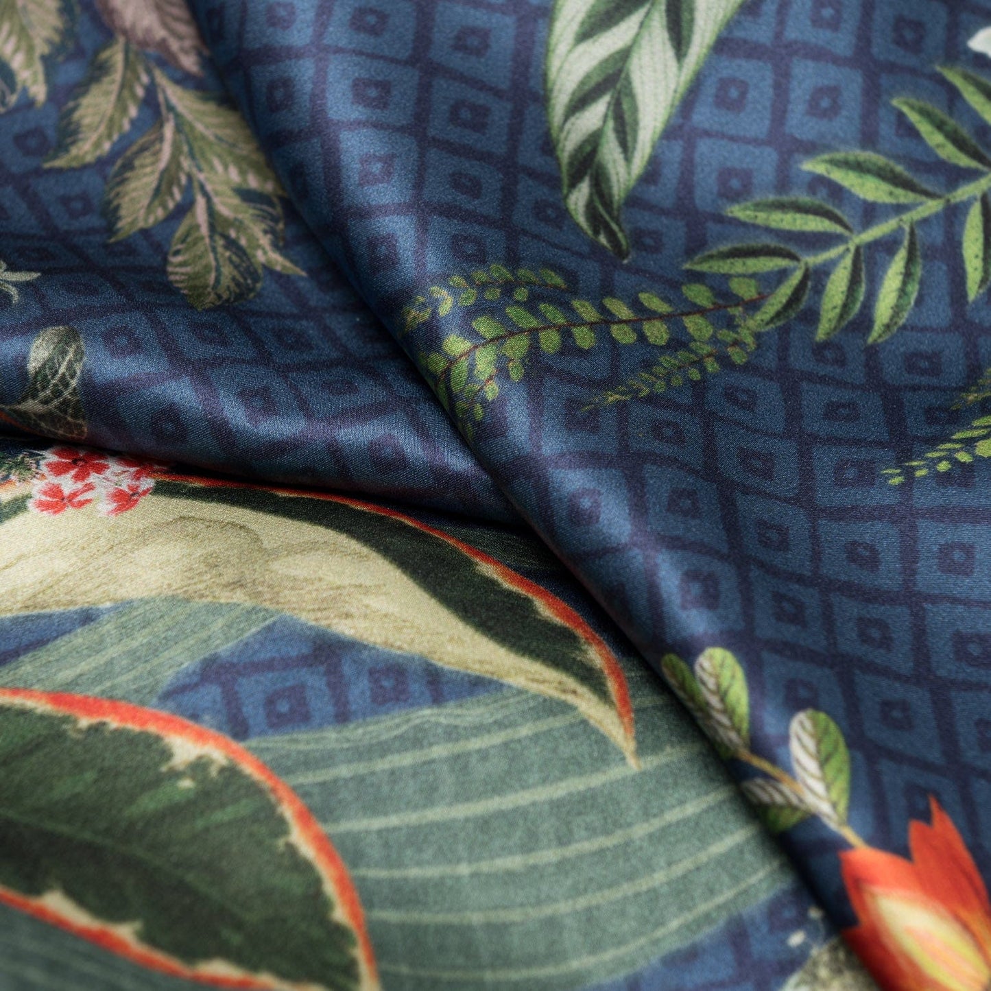 Sara - Long Silk Scarf - Blue - Solstik