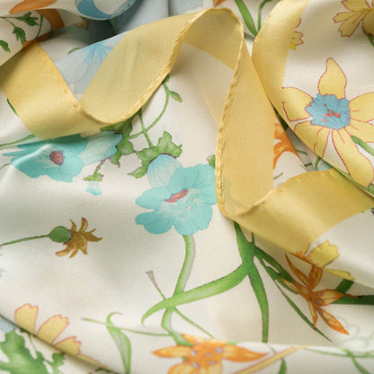 Primavera - Long Silk Scarf - Yellow - Solstik