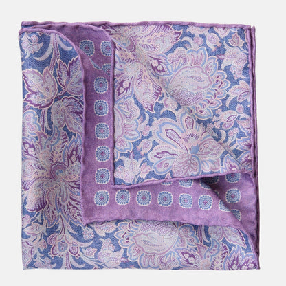 Assisi - Double Sided Silk Pocket Square - Lavender - Solstik