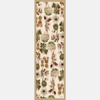 Botanica - Long Silk Scarf - Beige - Solstik