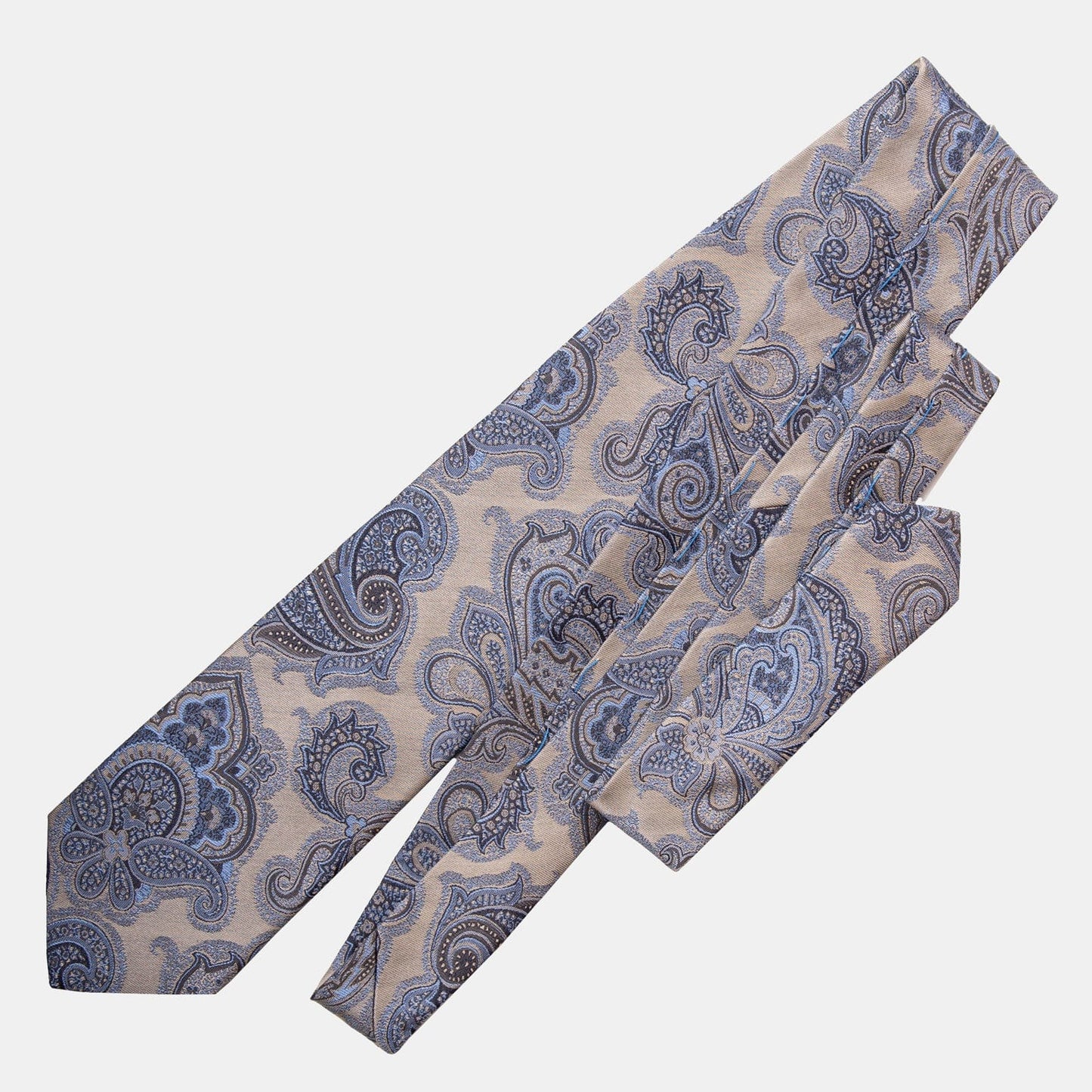 Cortina - Silk Jacquard Tie - Warm Pewter - Solstik