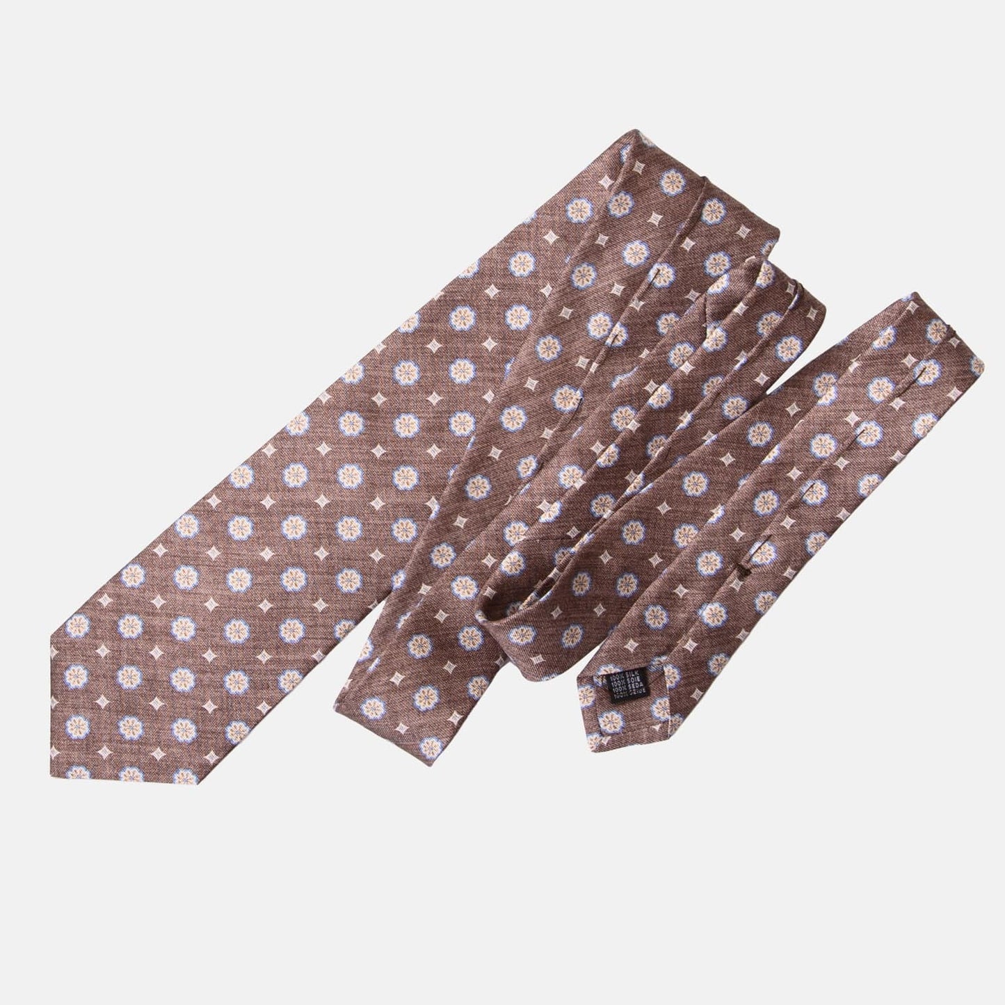Antinori - Printed Silk Tie - Brown - Solstik