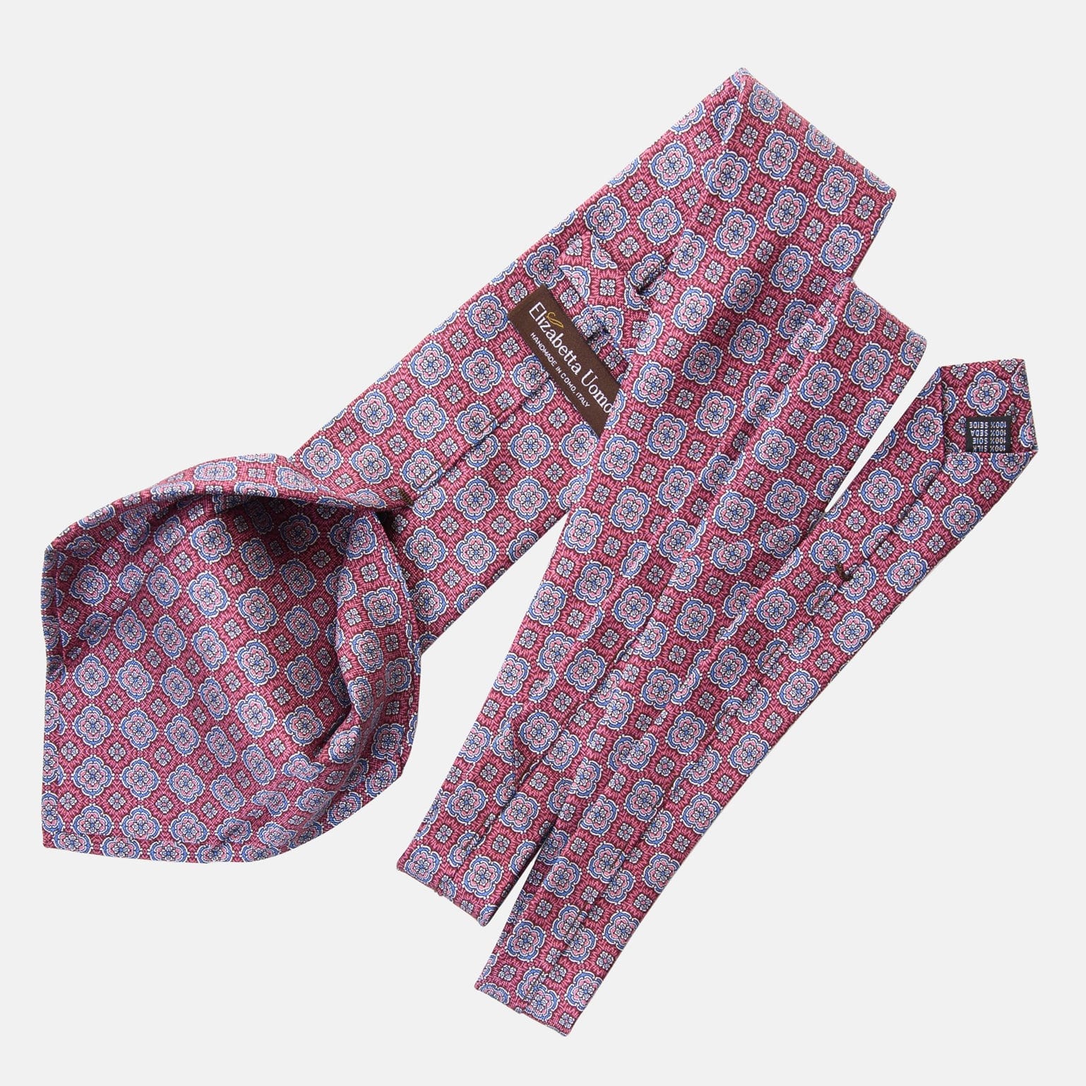 Veneto - Printed Silk Tie - Claret Red - Solstik
