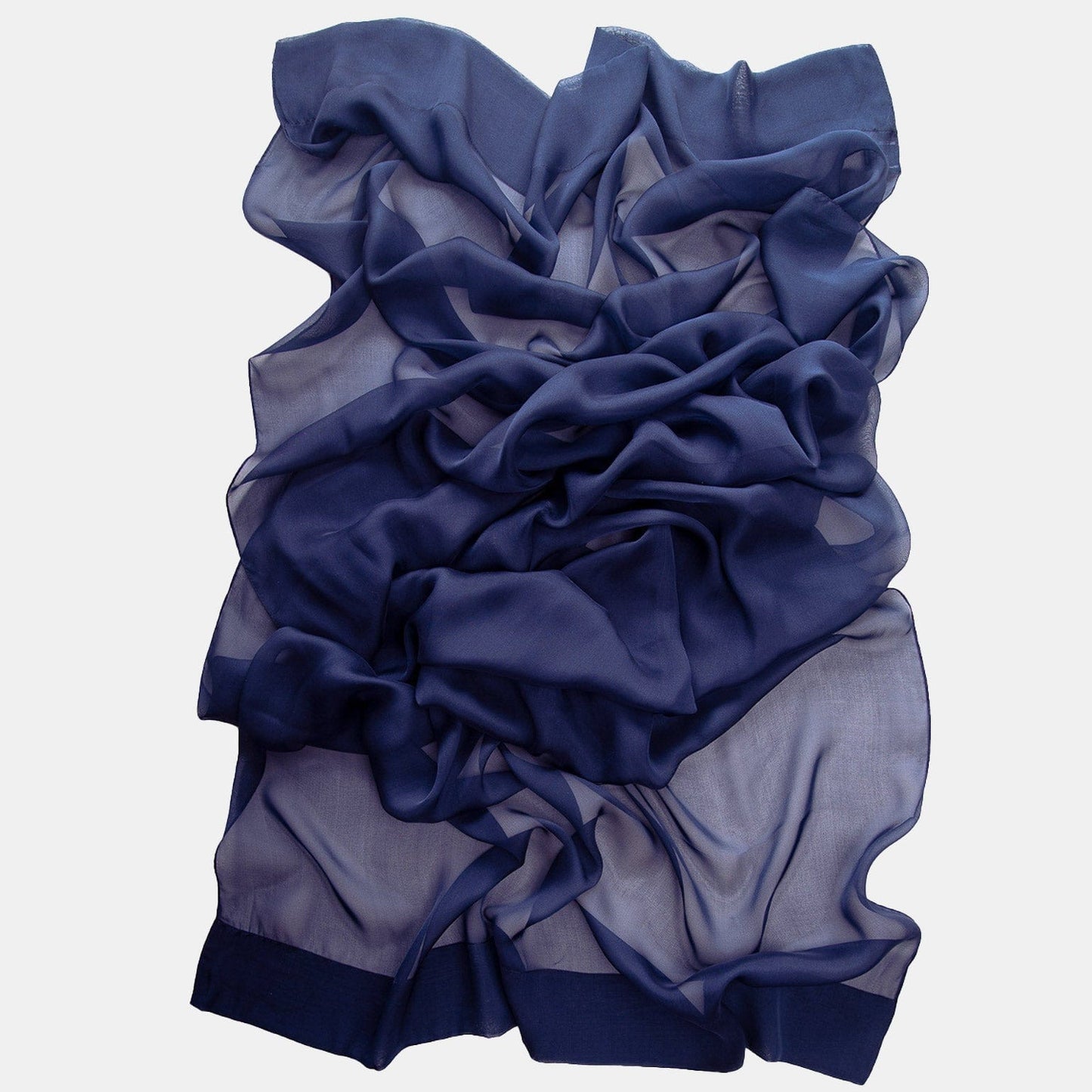 Carmen - Silk Scarf Shawl - Marine Navy - Solstik