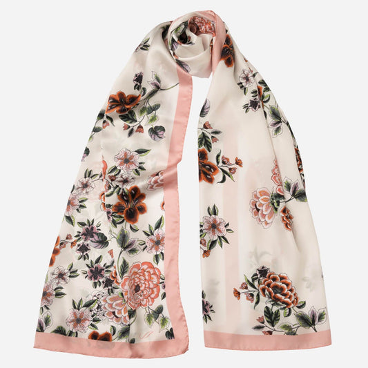 Bella - Silk Scarf Shawl - Rose - Solstik