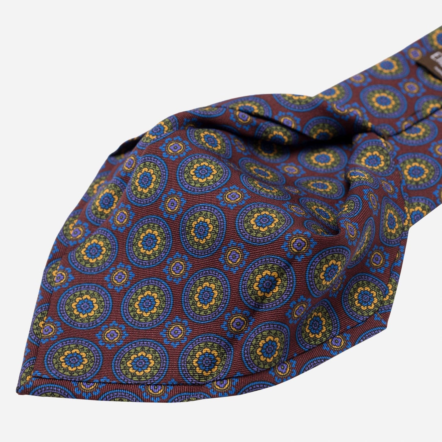 La Vigna - Printed Wool & Silk Tie - Burgundy - Solstik
