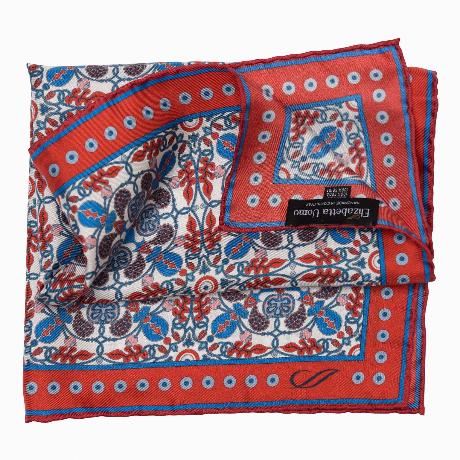 Nebbiolo - Silk Pocket Square - Red - Solstik