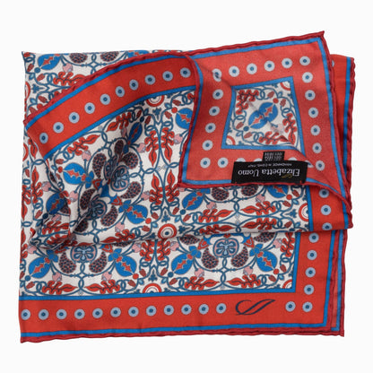 Nebbiolo - Silk Pocket Square - Red - Solstik