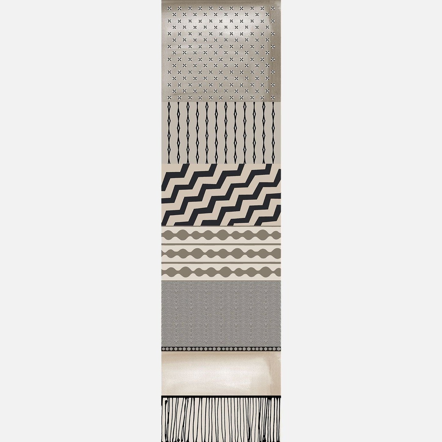 Atri - Long Silk Scarf - Sand - Solstik