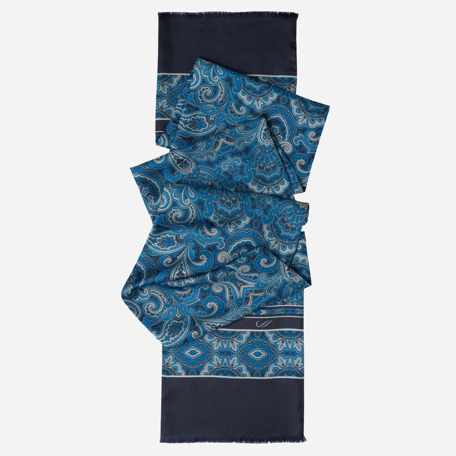 Ferrara - Silk Scarf - Blue - Solstik