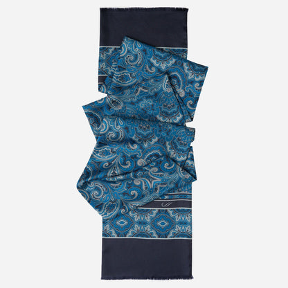 Ferrara - Silk Scarf - Blue - Solstik
