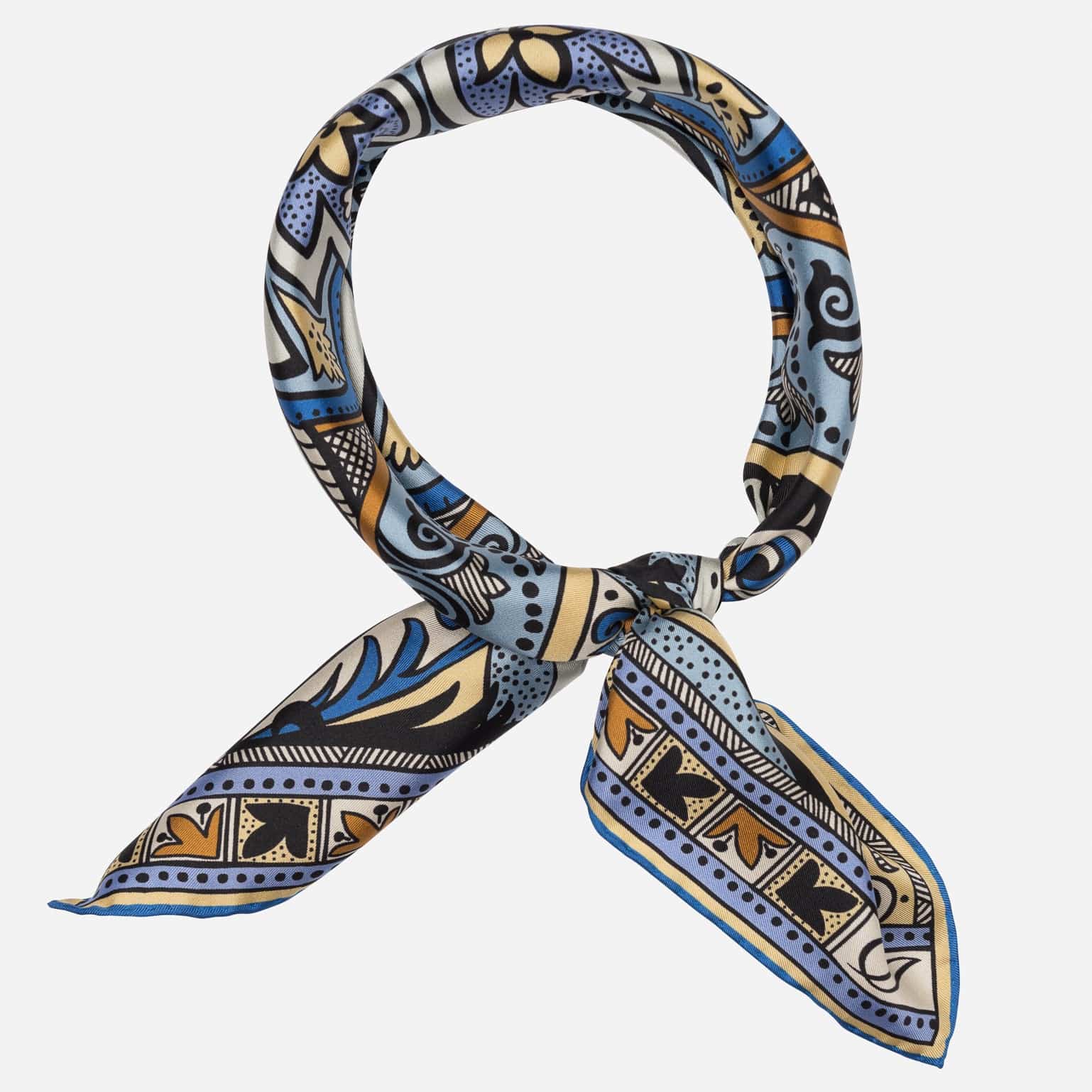 Capri - Silk Neckerchief - Azure - Solstik