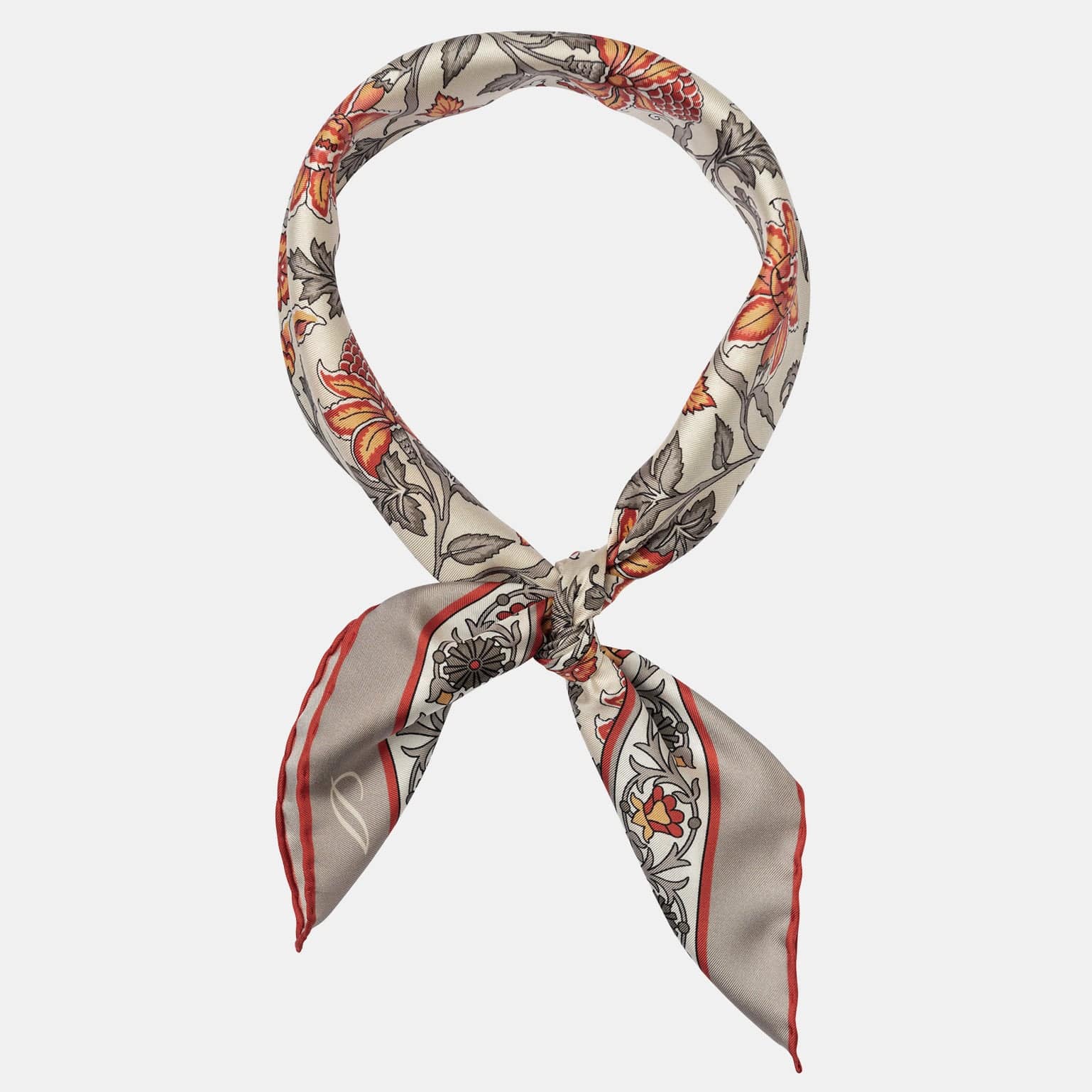 Carrara - Silk Neckerchief - Rosewood - Solstik