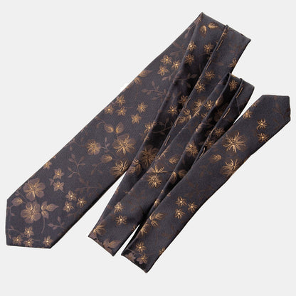 Silvio - Silk Jacquard Tie - Black - Solstik