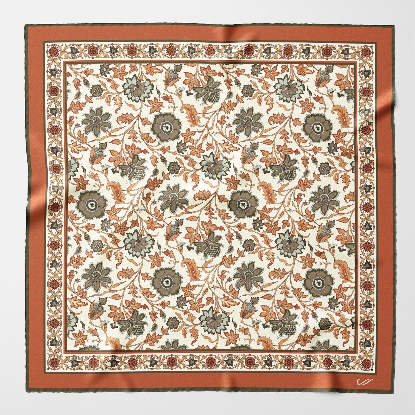 Ibiza - Silk Pocket Square - Terracotta - Solstik