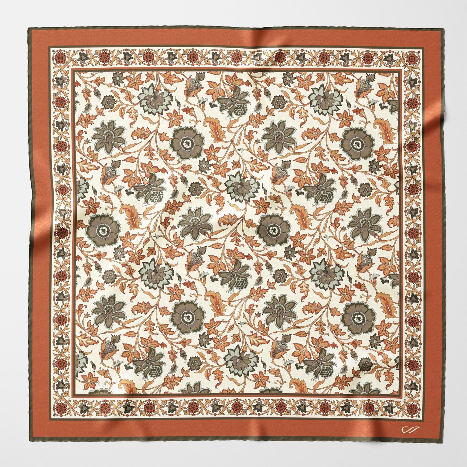 Ibiza - Silk Pocket Square - Terracotta - Solstik